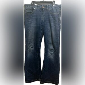 Gap Long & Lean antiqued mid-blue flare trouser jeans 26p